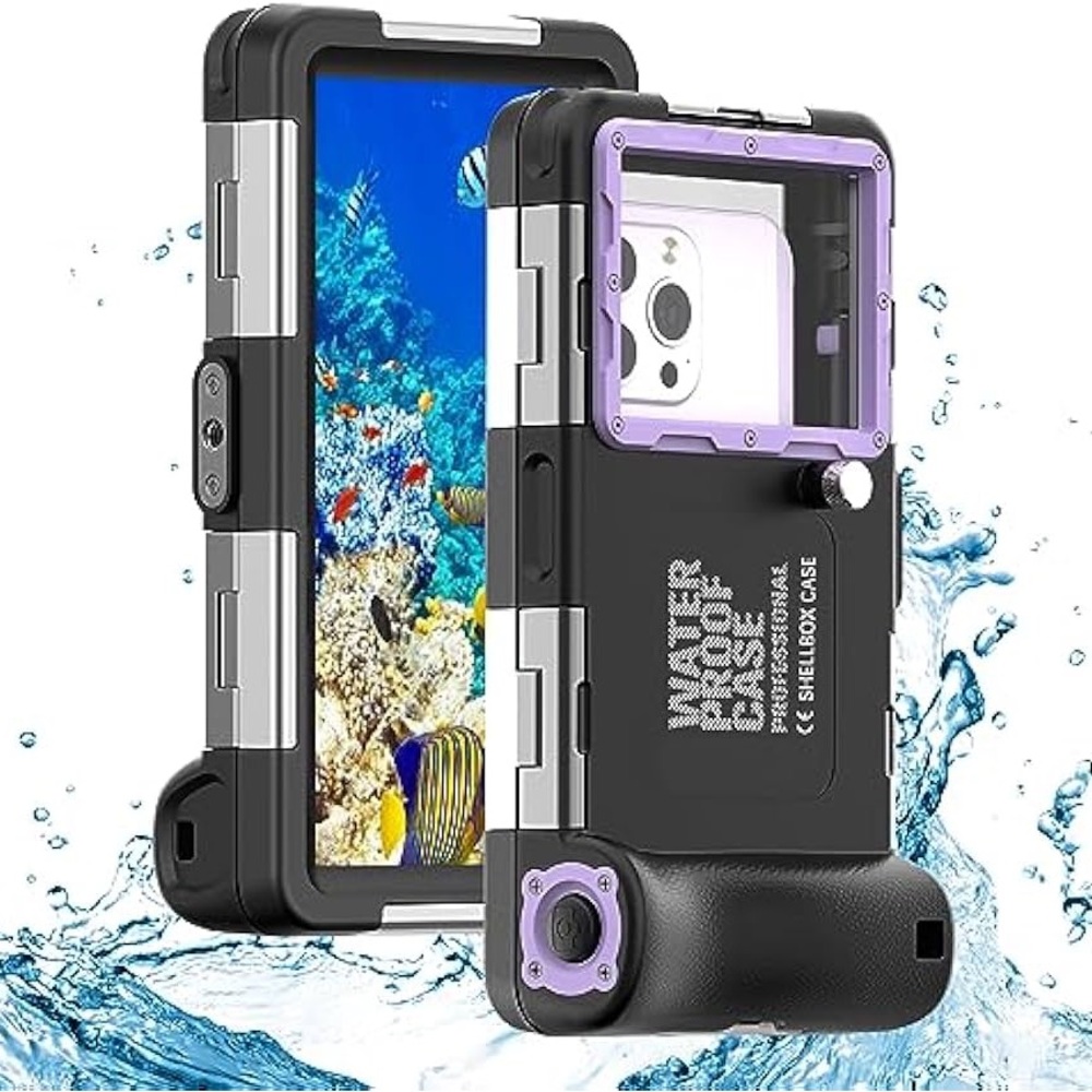 Shellbox capturing wonderful moments Waterproof gray and  blue iPhone Case